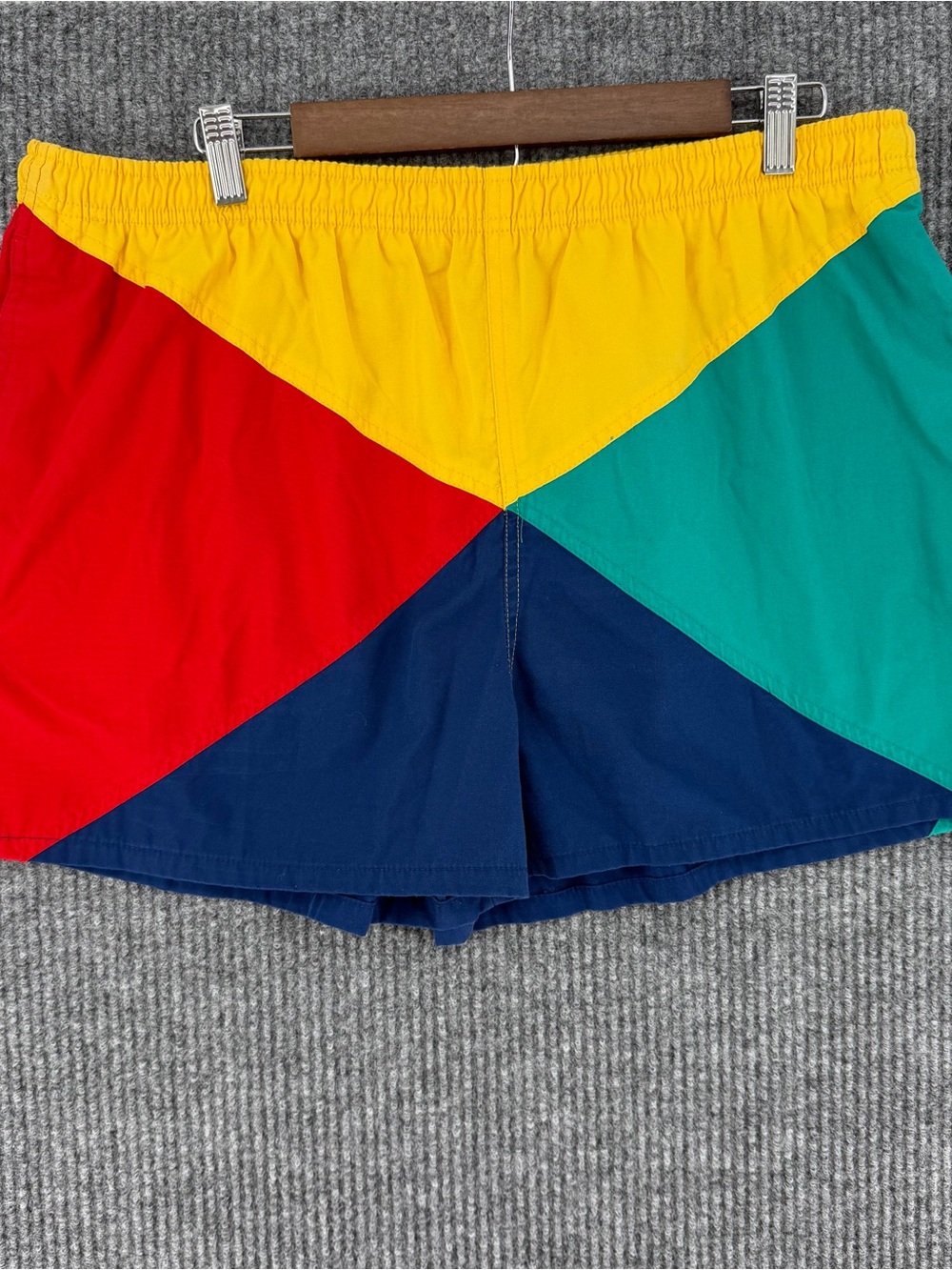 Vintage basics Colorblock swim trunks mens XL 40/42 board shorts resortwear 90s